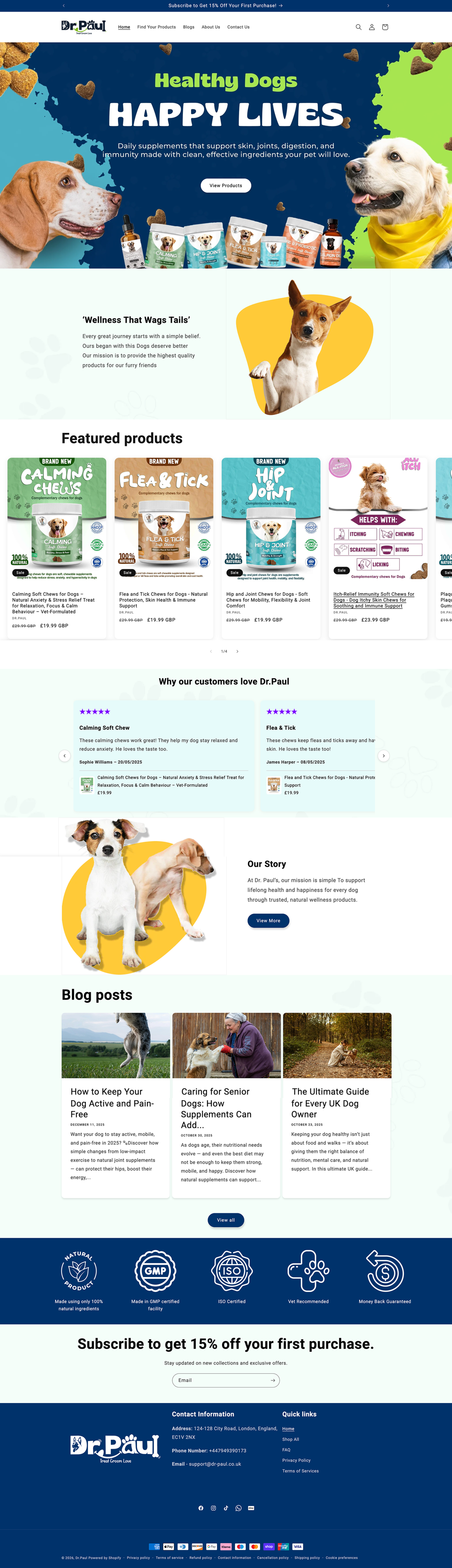 Dr. Paul Pet Wellness Website