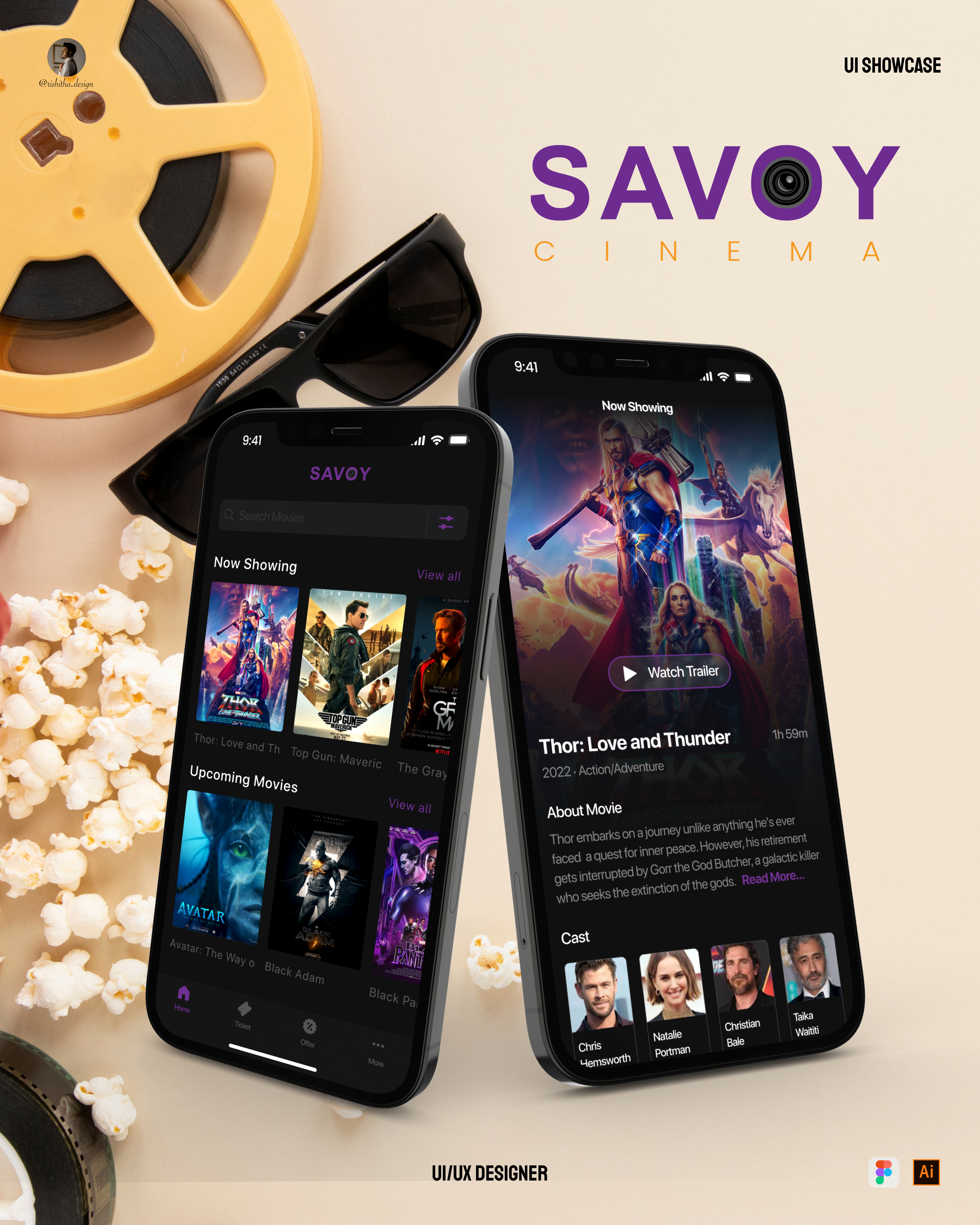Savoy Cinema UI showcase post