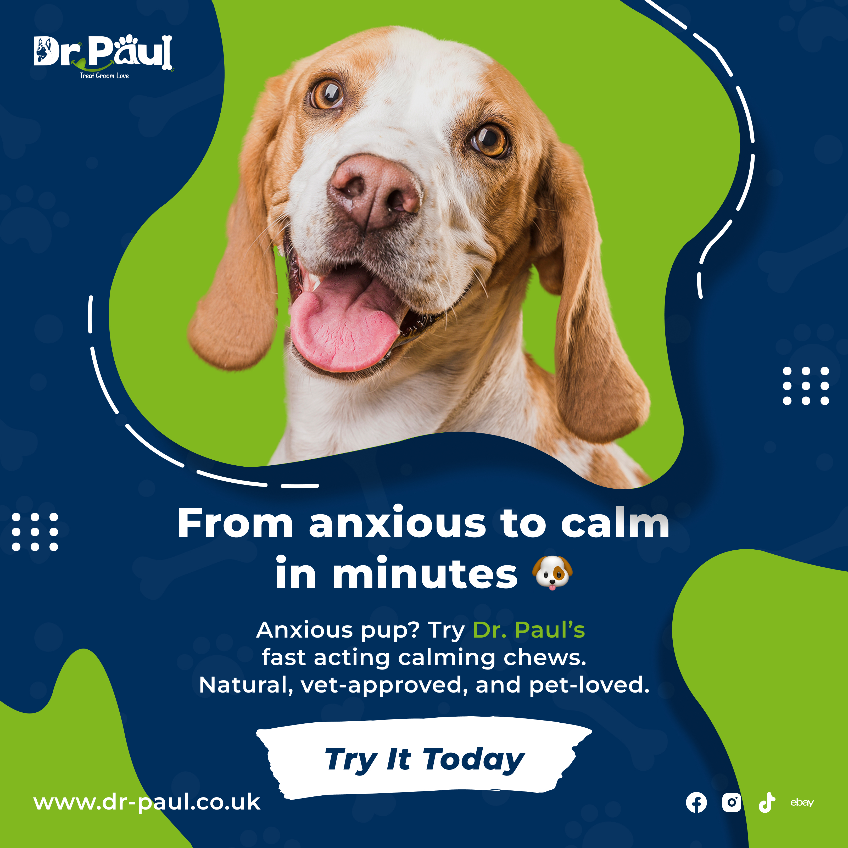 Dr. Paul calming chews ad