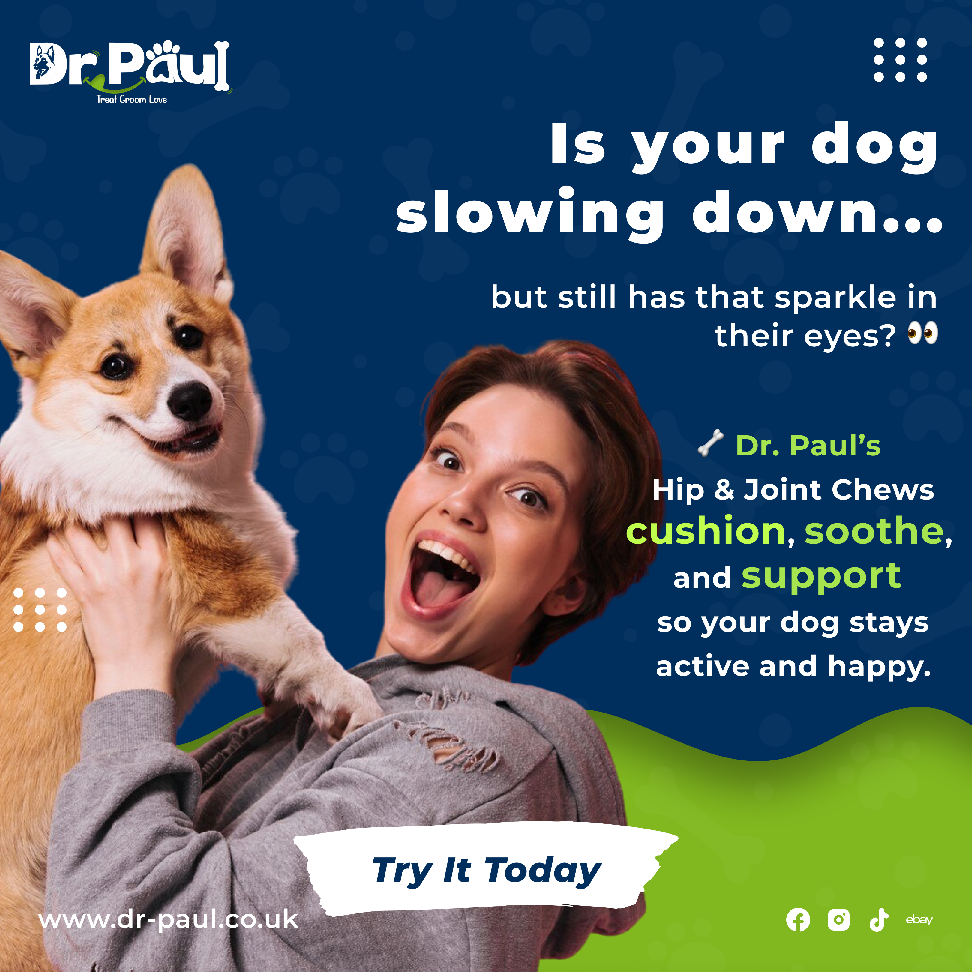 Dr. Paul hip & joint chews ad
