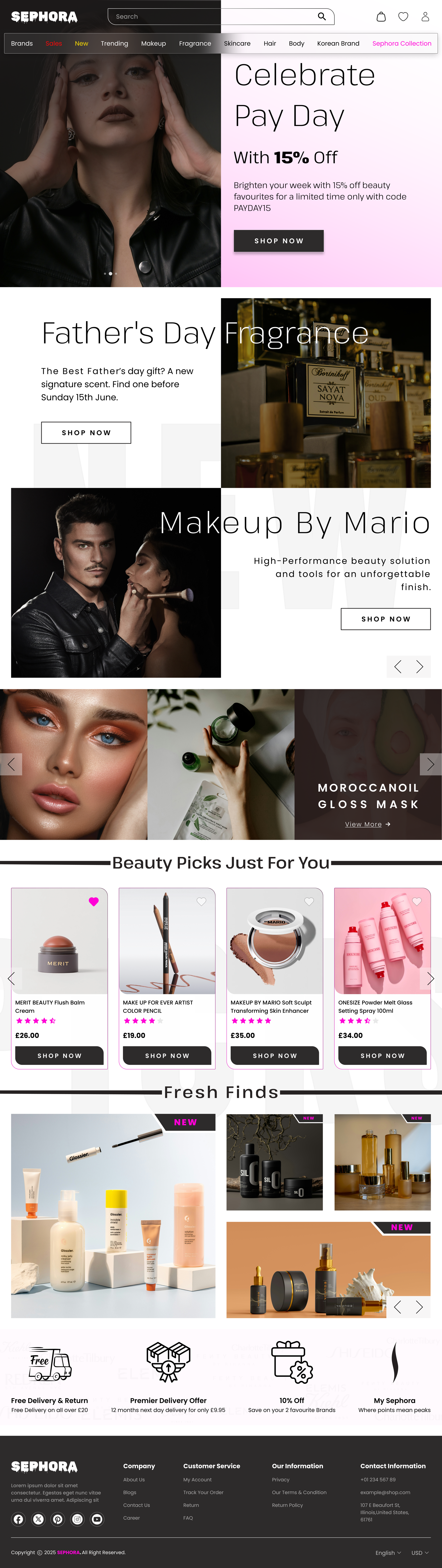 Sephora Website Redesign